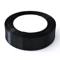 Roll of 4cm high-gloss black satin ribbon for elegant gift and cake packaging - 2cmx22m / Black