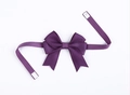 Deep purple handmade double-layer polyester ribbon bow with hook and loop closure - Deep Purple Four-Ear Bow (with Base Ribbon)