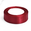 Deep wine red satin ribbon 4cm wide on a white spool for luxury gift wrapping - 2cmx22m / Burgundy