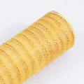 Rotolo di nastro a rete dorata per decorazioni natalizie e confezioni regalo - Giallo Oro Metallizzato (Largo 26cm)