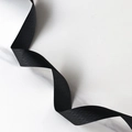Elegant black polyester ribbon with diamond pattern for DIY crafts and gift wrapping - 2.2cmx9m / Black