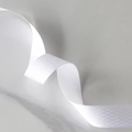 White diamond-patterned polyester ribbon on marble background for DIY gift wrapping - 2.2cmx9m / White