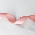Cinta de poliéster rosa coral con textura de rombos para lazos de pelo y regalos DIY - 2.2cmx9m / Rosa viejo
