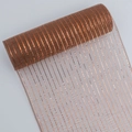 Rotolo di rete deco color bronzo con filo metallico dorato per decorazioni fai-da-te - Caffè Scuro (Largo 26cm)