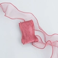 Elegant 4cm dusty pink chiffon ribbon with overlocked edges for floral gift wrapping - Dusty Pink / 4cm x 2.2m