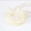 Champagne organza ribbon with overlocked edges for flower bouquet and gift wrapping - Champagne / 6cm x 9m