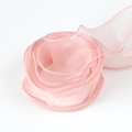 Pink translucent wavy chiffon ribbon with ruffled edges for DIY flower bouquet wrapping - Light Pink / 4cm x 10m