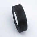 Single roll of black translucent chiffon ribbon for DIY hair accessories and gift wrapping - 2.5cm Wide 45m Long / Black