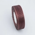 Roll of 2.5cm semi-transparent dark wine red organza ribbon for gift packaging - 2.5cm Wide 45m Long / Dark Coffee