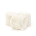 Three rolls of cream white frayed edge chiffon silk ribbons for elegant wedding bouquets - Cream White (Thin Style 13 [4cm wide 5m long])