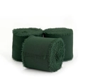 Dark green frayed edge chiffon ribbons in a set of three for wedding flower bouquets - Dark Green (Thin Style 30 [4cm wide 5m long])