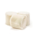 Roll of handmade frayed edge chiffon silk ribbon in cream color for wedding decor - Cream (Thin Style 86 [4cm wide 5m long])