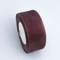 2.5cm dark red sheer organza ribbon roll for gift wrapping and DIY crafts - 4cm Wide 45m Long / Dark Coffee