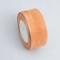Roll of 2.5cm amber orange sheer organza ribbon for gift wrapping and DIY crafts - 4cm Wide 45m Long / Light Coffee