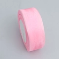 Pink 2.5cm sheer organza ribbon roll for gift wrapping and DIY crafts accessories - 4cm Wide 45m Long / Pink