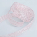 Roll of pink and white striped polyester ribbon for gift wrapping and DIY crafts - 2.5cm Wide / Pink