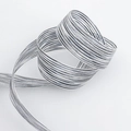 Navy and white striped polyester ribbon with metallic silver thread for gift wrapping - 2.5cm Wide / Black
