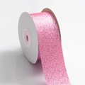 Roze glitterlint op rol voor cadeauverpakking en DIY knutselen met glanzend effect - 4cm Breed / Magentapaars