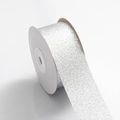 Glinsterend zilveren glitterlint op rol voor DIY-knutselen en feestelijke verpakkingen - 4cm Breed / Zilver