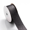 Glinsterend zwart glitterlint voor DIY haaraccessoires en luxe cadeauverpakkingen - 4cm Breed / Zwart