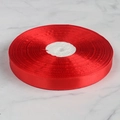 Classic bright red satin ribbon roll for wedding decoration and gift wrapping - 1.5cm x 91m