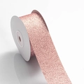 Sparkling rose gold glitter ribbon roll for DIY bows and gift wrapping supplies - 4cm Wide / Rose Gold