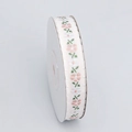 Rotolo di nastro ricamato con fiori rosa e foglie verdi su base color crema per fai-da-te - 1# Bianco Sporco 1.5cm Larghezza x 9m