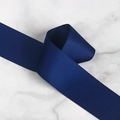 Ruban en coton bleu foncé de haute qualité pour nœuds de cheveux DIY et emballages - Largeur Large / Bleu marine
