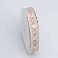 Nastro ricamato floreale con fiori rosa e base beige per accessori capelli fai-da-te - 9# Caffè Scuro 1.5cm Larghezza x 9m