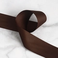 Ruban en coton marron chocolat mat pour nœuds de cheveux DIY et emballages cadeaux - Largeur Large / Marron
