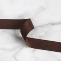 Ruban en coton-polyester marron foncé de haute qualité, texture mate pour nœuds DIY - Spécification Moyenne / Marron