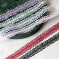 Assorted 3cm hollow lace ribbons in purple, pink, and red for gift wrapping - Other Colors Lace Trim