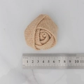 Handmade 6cm burlap rose flower in natural jute fabric for DIY Christmas decor - Burlap Rose Bud