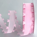 Ruban décoratif rose à bords en cœur pour emballage cadeau et bricolage DIY - Style Largeur Standard / Rose