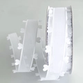 White 2.5cm transparent heart-shaped organza ribbon for gift wrapping and DIY bows - Standard Width Style / White