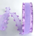 Ruban violet avec motifs de cœurs pour emballage cadeau et décorations DIY - Style Largeur Standard / Violet