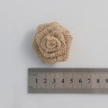 Handmade natural burlap rose flower for Christmas decor with 6cm diameter size - Burlap Rose Stamen Style