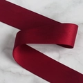 Ruban de coton rouge vin mat de qualité supérieure pour nœuds de cheveux DIY - 3,8cm de Large x 50 Yards / Bordeaux