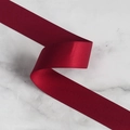 Ruban de coton double face rouge foncé mat pour nœuds de cheveux DIY et emballages cadeaux - 2,5cm de Large x 50 Yards / Bordeaux