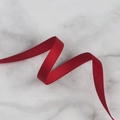 Ruban en coton rouge mat double face de haute qualité pour accessoires de cheveux DIY - 1cm de Large x 50 Yards / Bordeaux