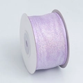 Glittery purple sheer ribbon roll for DIY crafts and gift wrapping decoration - 4cm Wide / Purple