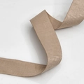 Champagne gold velvet ribbon with fine texture for DIY gift bows and hair accessories - Wide Width / Coffee
