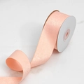 Roll of premium peach pink double-faced velvet ribbon with satin finish for DIY crafts - Wide Width / Light Pink