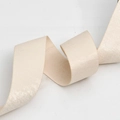 Off-white double-sided velvet ribbon with elegant satin luster for DIY gift wrapping - Wide Width / Champagne