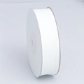 White sheer organza ribbon with delicate lace edge for gift wrapping and DIY crafts - 2.5cm Wide / White