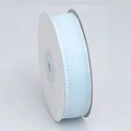 Light blue organza ribbon with decorative lace edge on a spool for gift wrapping - 2.5cm Wide / Blue