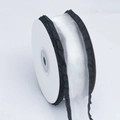 Black and white pleated ruffle ribbon roll for DIY crafts and gift packaging - Wide Style / Black