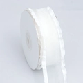 White ruffled organza ribbon roll for DIY bouquet packaging and hair accessories - Wide Style / White