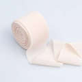 Elastic sheer chiffon ribbon in nude skin tone for DIY wedding bouquets and bow making - Roll / Nude