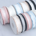 Rubans en dentelle à volants de plusieurs couleurs sur bobines pour emballage cadeau DIY - Ensemble de Couleurs Mixtes